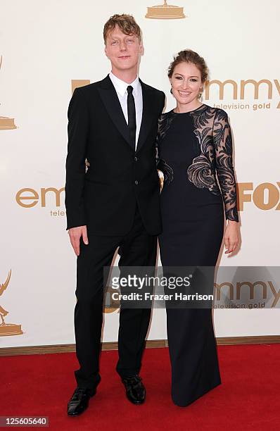 Actress Kelly Macdonald and husband Dougie Payne arrive at the 63rd Annual Primetime Emmy Awards held at Nokia Theatre L.A. LIVE on September 18,...