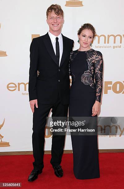 Actress Kelly Macdonald and husband Dougie Payne arrive at the 63rd Annual Primetime Emmy Awards held at Nokia Theatre L.A. LIVE on September 18,...