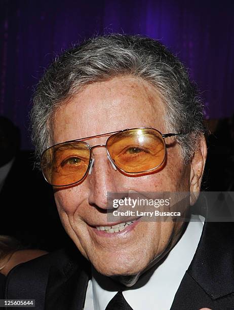Tony Bennett attends Tony Bennett's 85th Birthday Gala Benefit for Exploring the Arts at The Metropolitan Opera House on September 18, 2011 in New...