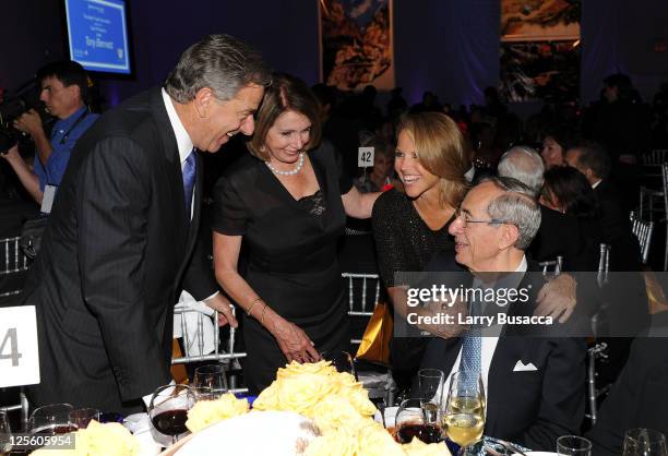 Paul Pelosi, US House Democratic leader Nancy Pelosi, Katie Couric and former governor of New York Mario Cuomo attend Tony Bennett's 85th Birthday...