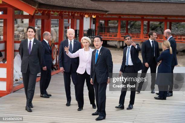 Leaders Canada's Prime Minister Justin Trudeau, German Chancellor Olaf Scholz, US President Joe Biden, European Commission President Ursula von der...