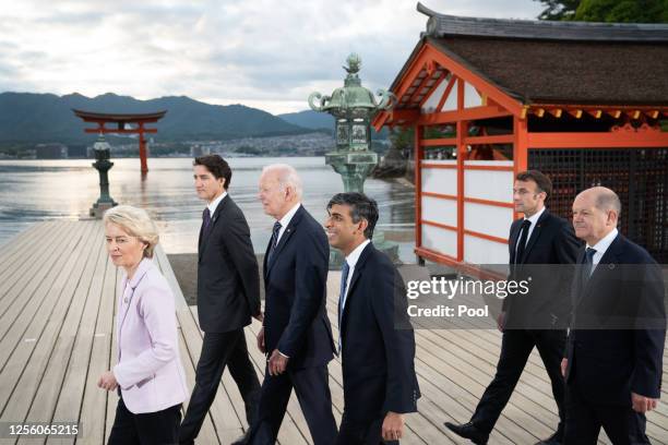 Leaders European Commission President Ursula von der Leyen, Canada's Prime Minister Justin Trudeau, US President Joe Biden, UK Prime Minister Rishi...