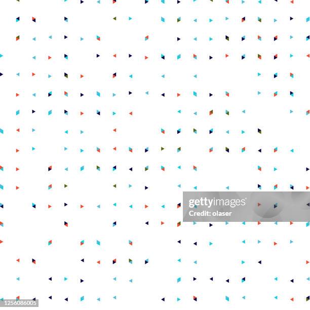 equally spaced equilateral triangles, equally sided, some forming rombs, shape pattern - small triangle pattern stock illustrations