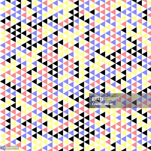 scattered equilateral triangles equally sided, repeatable pattern background illustration. - cirrocumulus clouds stock illustrations