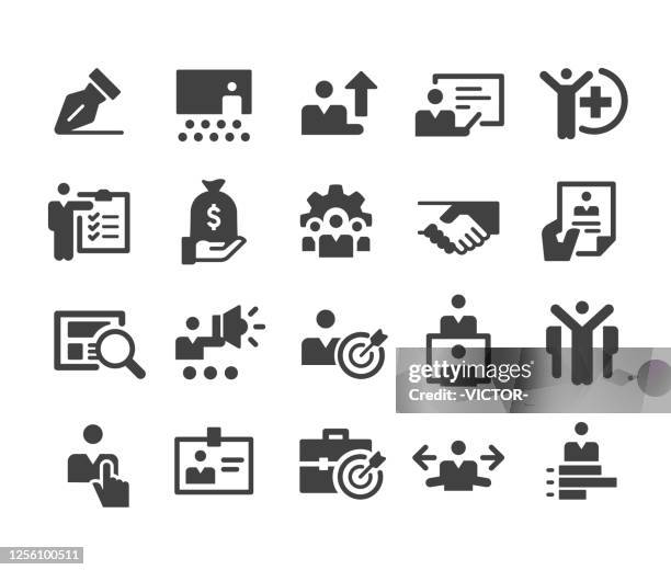 human resource icons - classic series - schlichtung stock-grafiken, -clipart, -cartoons und -symbole