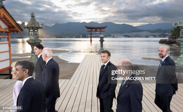 European Commission President Ursula von der Leyen, Britain's Prime Minister Rishi Sunak, Canada's Prime Minister Justin Trudeau, US President Joe...