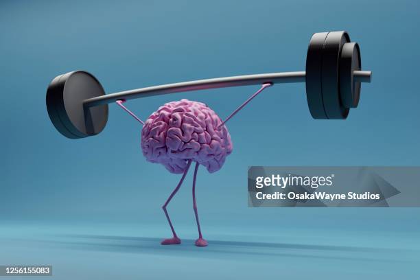 weightlifting brain - wisdom stock pictures, royalty-free photos & images