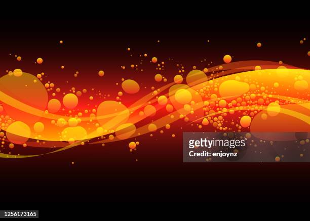orange abstract vector liquid background - lava flowing stock illustrations