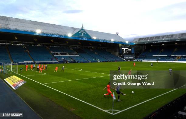 General view of play during the Sky Bet Championship match between Sheffield Wednesday and Huddersfield Town at Hillsborough Stadium on July 14, 2020...