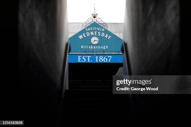 General view inside the stadium ahead of the Sky Bet Championship match between Sheffield Wednesday and Huddersfield Town at Hillsborough Stadium on...