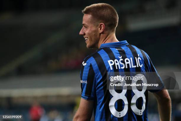 Mario Pasalic of Atalanta looks on during the Serie A match between Atalanta BC and Brescia Calcio at Gewiss Stadium on July 14, 2020 in Bergamo,...