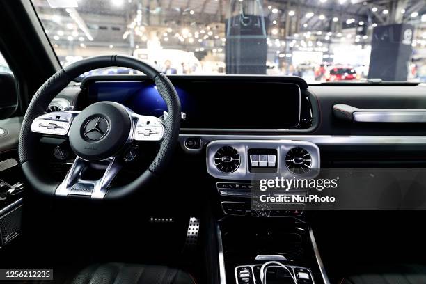 May 19: The Mercedes-AMG 63 interior, a G-Class off-road vehicle manufactured in Austria by Magna Steyr and sold by the German automotive brand...