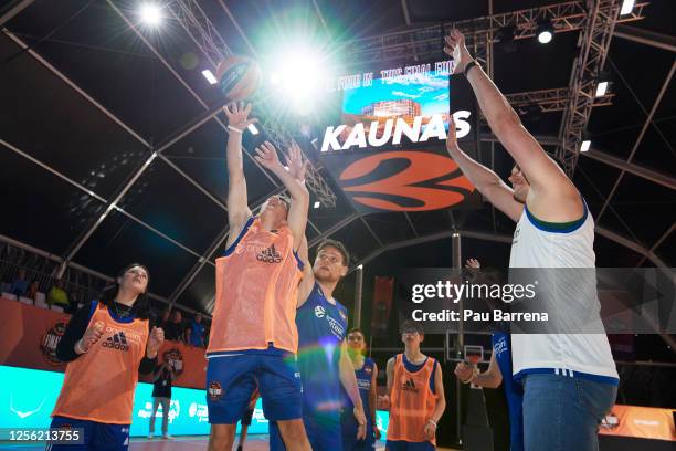 Final Four Ambassadors and former 12 participants from Special Olympics Lithuania participate in the Turkish Airlines EuroLeague Final Four Kaunas...