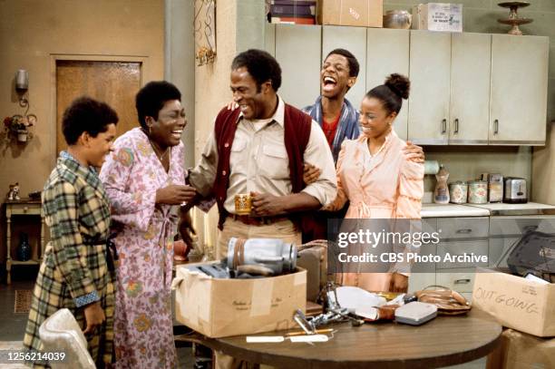 Good Times, a CBS television situation comedy. Premiere episde, February 8, 1974. Pictured from left is Ralph Carter , Esther Rolle , John Amos ,...