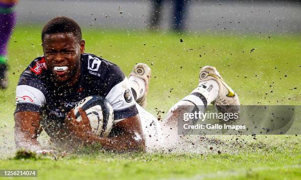 Aphelele Fassi of the Cell C Sharks during the Currie Cup, Premier Division match between Cell C Sharks and Toyota Cheetahs at Hollywoodbets Kings...