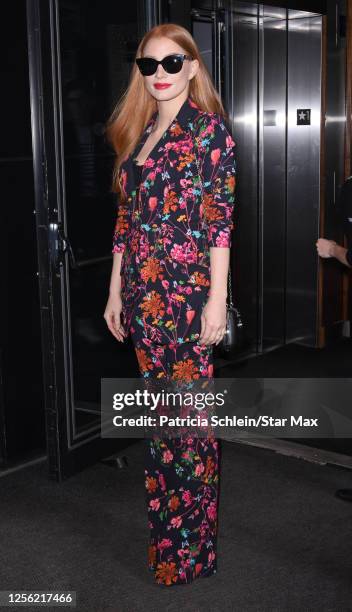 Jessica Chastain is seen on May 19, 2023 in New York City.