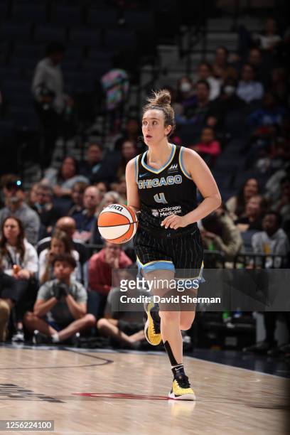Marina Mabrey of the Chicago Sky goes to the basket during the game on May 19, 2023 at Target Center in Minneapolis, Minnesota. NOTE TO USER: User...