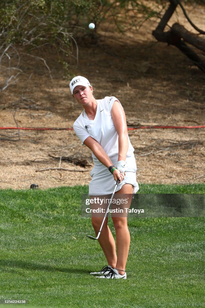 Chip Rhodes Mimi Rhodes of the Wake Forest Demon Deacons chips the ball during ...