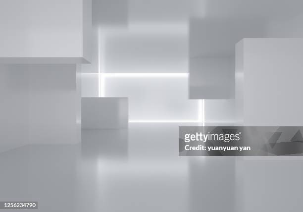 3d rendering indoor exhibition background - copy space stock pictures, royalty-free photos & images