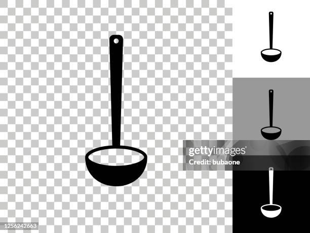 ilustraciones, imágenes clip art, dibujos animados e iconos de stock de icono scooper en el fondo transparente del tablero de ajedrez - cuchara-de-helado