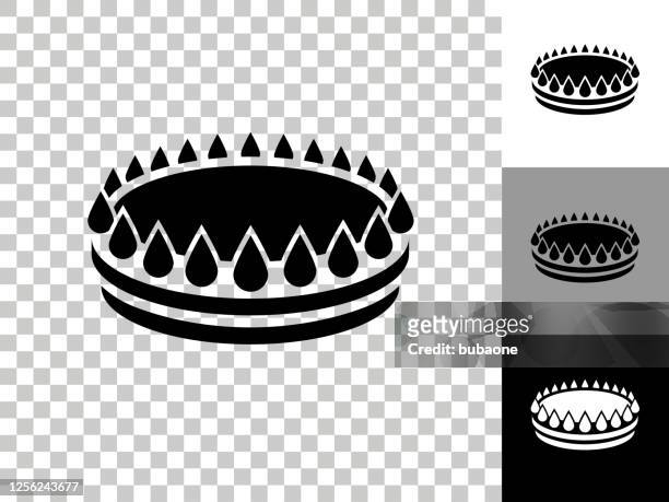 stove fire icon on checkerboard transparent background - stove flame stock illustrations