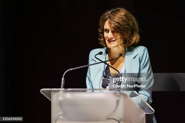 Elena Bonetti attends the inauguration of the Library of the Shoah Memorial in Milan on June 15, 2022 in Milan, Italy.