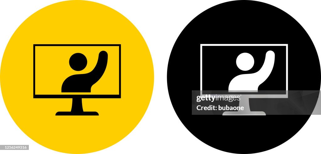 Computermonitor mit Video-Chat-Symbol