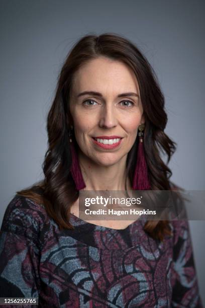 Prime Minister Jacinda Ardern poses during a portrait session at Parliament on July 15, 2020 in Wellington, New Zealand. Jacinda Ardern is the 40th...