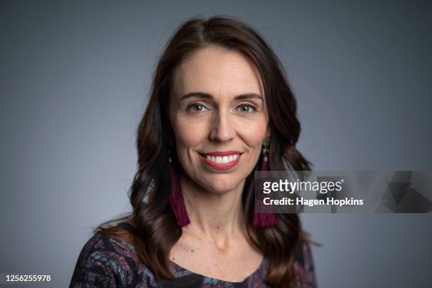Prime Minister Jacinda Ardern poses during a portrait session at Parliament on July 15, 2020 in Wellington, New Zealand. Jacinda Ardern is the 40th...