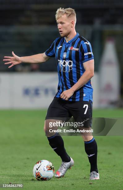 Lennart Czyborra of Atalanta BC in action during the Serie A match between Atalanta BC and Brescia Calcio at Gewiss Stadium on July 14, 2020 in...