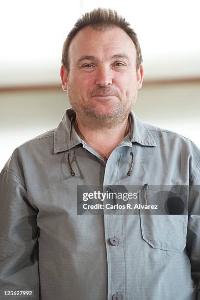 Spanish painter Miquel Barcelo attends "Los Pasos Dobles" photocall at the Kursaal Palace during 59th San Sebastian International Film Festival on...