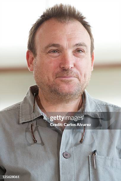 Spanish painter Miquel Barcelo attends "Los Pasos Dobles" photocall at the Kursaal Palace during the 59th San Sebastian International Film Festival...