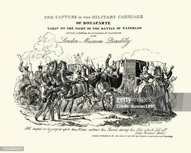 illustrations, cliparts, dessins animés et icônes de capture de napoléon bonaparte après la bataille de waterloo - waterloo belgique