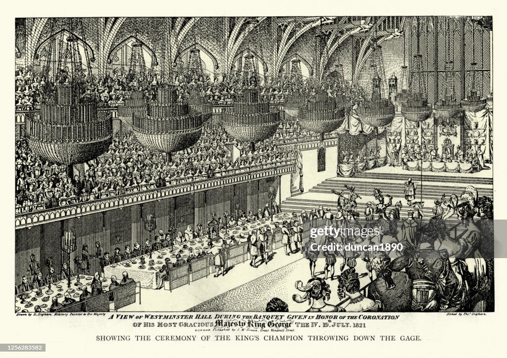 Coronation banquet for King George IV, Westminster Hall, 1821