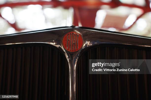 The old FIAT logo is seen at Garage Italia on July 15, 2020 in Milan, Italy.