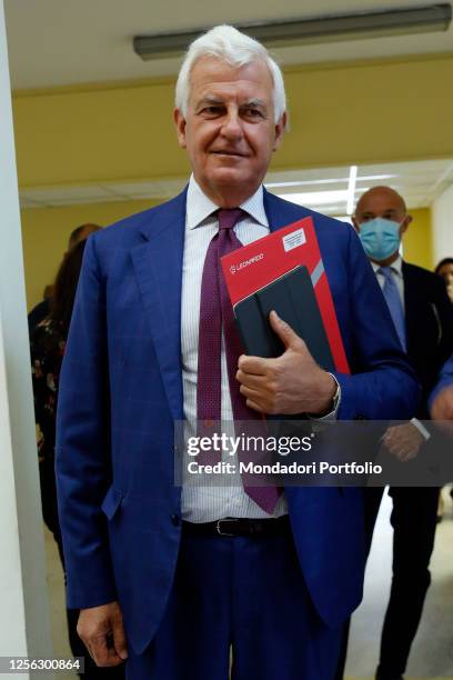 The CEO of Leonardo Alessandro Profumo during the presentation of the white book of digital economy . Rome , July 15th 2020