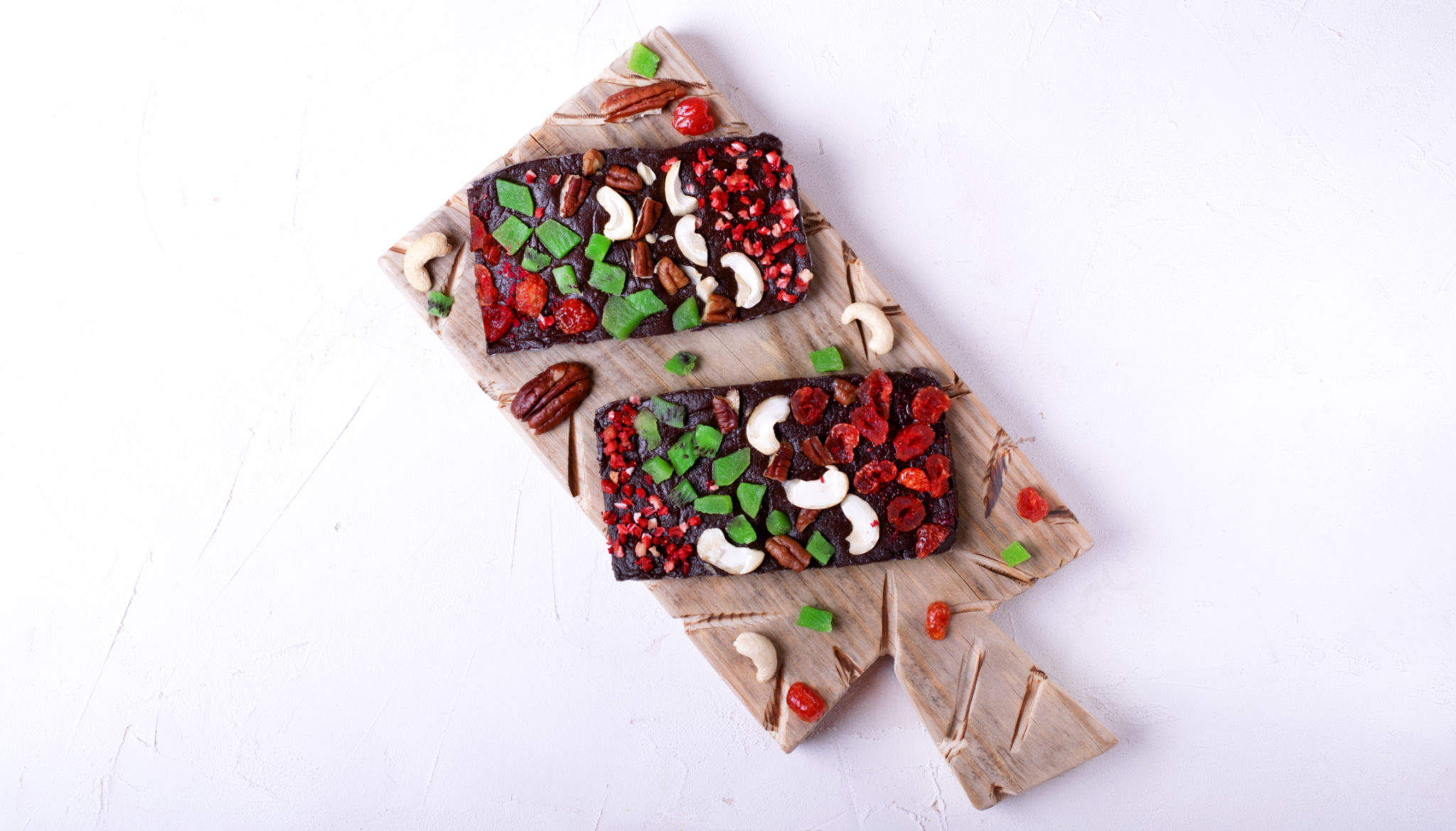 Chocolate bar with dried fruit, sublimated berry and nuts Chocolate bar with dried fruit, sublimated berry and nuts