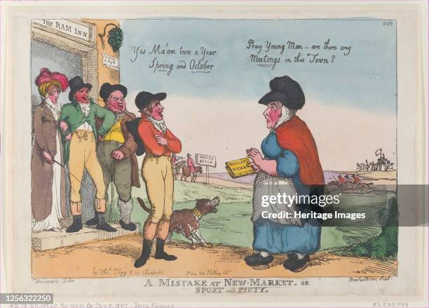 Mistake at New Market, or Sport and Piety, October 5, 1807. Artist Thomas Rowlandson.