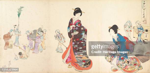 Chiyoda Castle , 1895. Artist Chikanobu Yoshu.