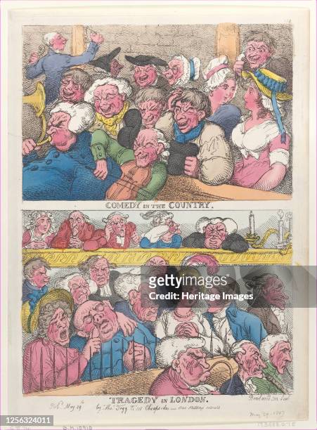 Comedy in the Country, Tragedy in London, May 29, 1807. Artist Thomas Rowlandson.