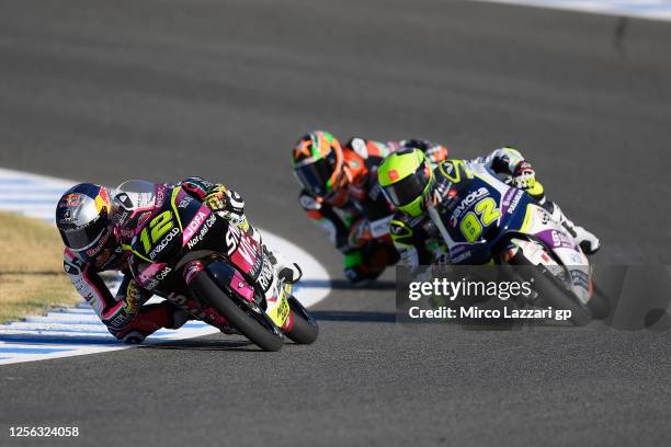 Filip Salac of Czech Republic and Rivacold Snipers Team leads the field during the MotoGP tests at the Circuito de Jerez on July 15, 2020 in Jerez de...