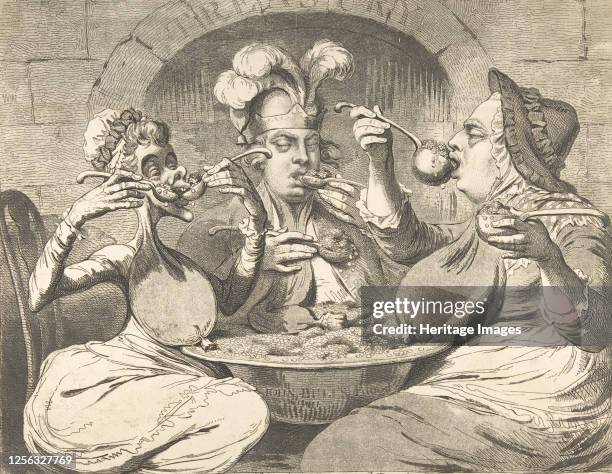 Monstrous Craws at a New Coalition Feast, May 29, 1787. Artist James Gillray.