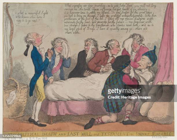 The Political Death and Last Will and Testament of Johnny Mac-Cree, April 28, 1805. Artist Thomas Rowlandson.