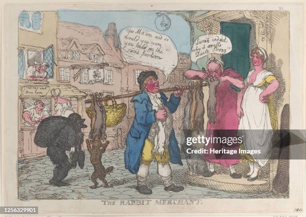 The Rabbit Merchant, 1810?. Artist Thomas Rowlandson.