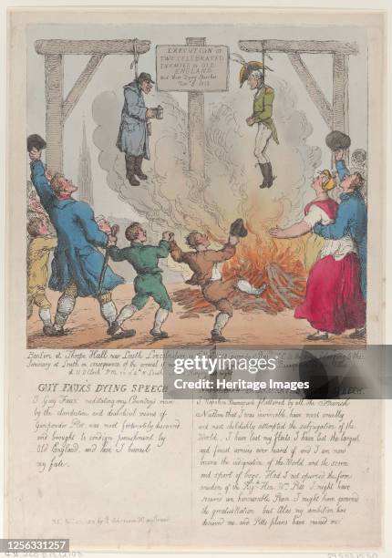 Execution of Two Celebrated Enemies of Old England, November 27, 1813. Artist Thomas Rowlandson.