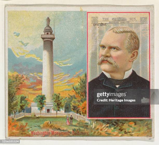 George Abel, The Baltimore Sun, from the American Editors series for Allen & Ginter Cigarettes, 1887. Artist Allen & Ginter.