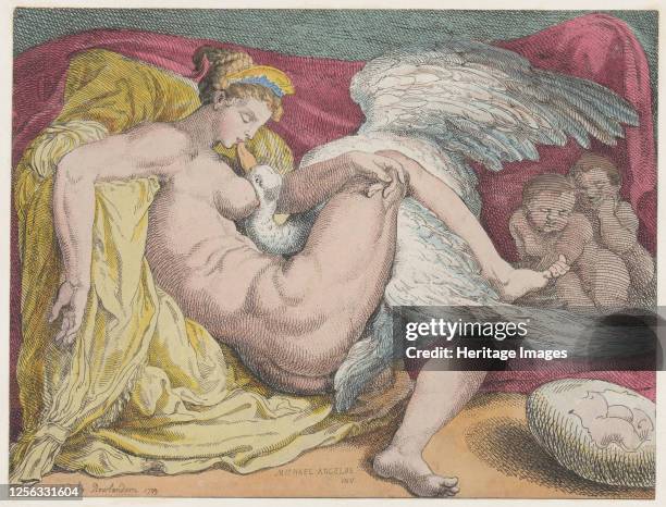 Leda and the Swan, 1799. Artist Thomas Rowlandson.