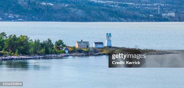 oslo norway - small private historic houses on the offshore islands of the oslofjord - bungalow stock pictures, royalty-free photos & images