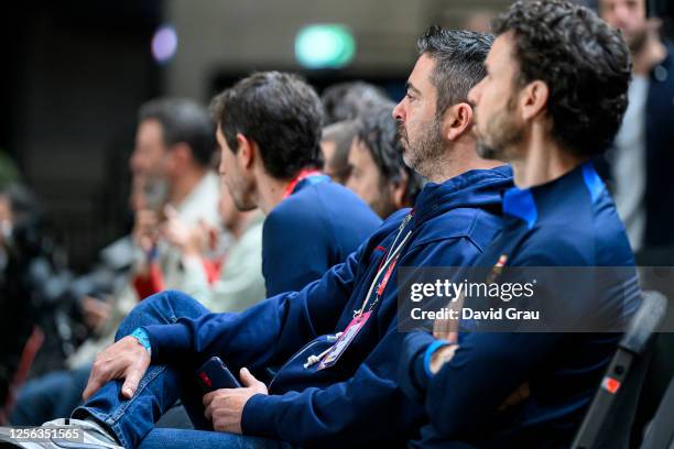 Former EuroLeague player Juan Carlos Navarro during EB Adidas Next Generation Tournament match between Real Madrid U18 and FC Barcelona U18 at Kaunas...