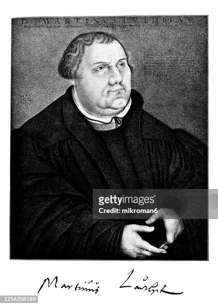 portrait of martin luther (1483-1546), german protestant theologian, seminal figure in the protestant reformation. - martin luther reformation luther - fotografias e filmes do acervo